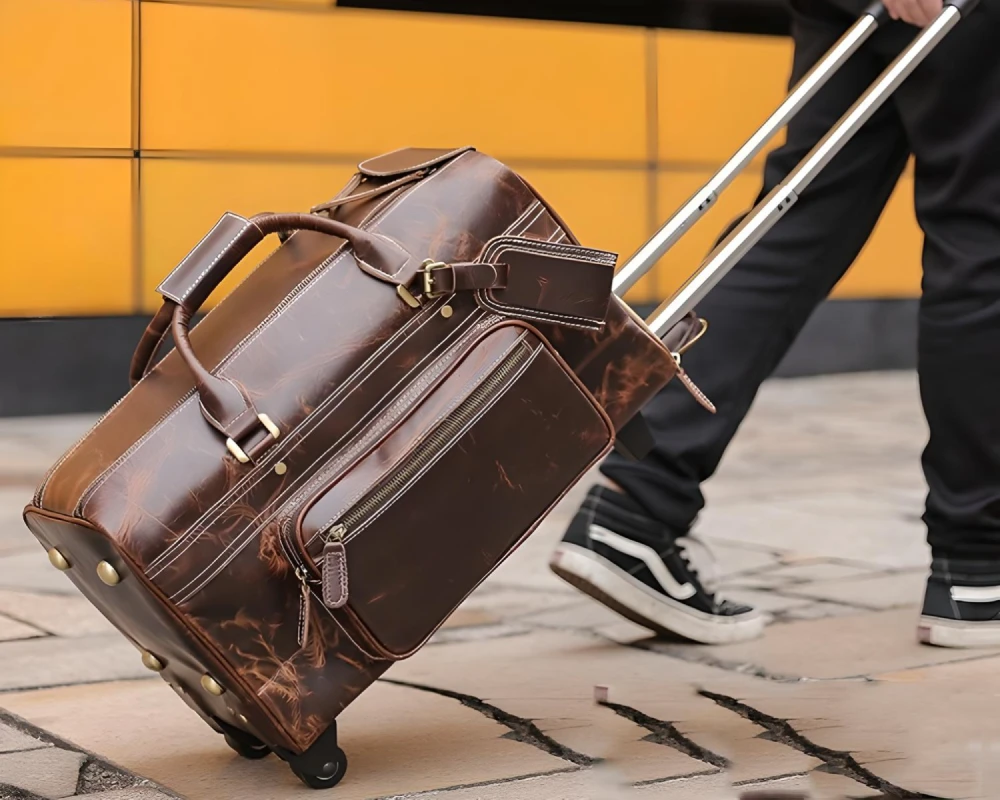 leather carry on bag mens