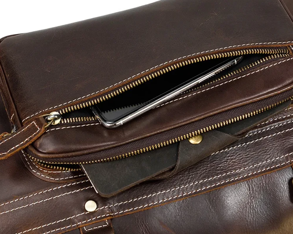 leather suitcase carry on