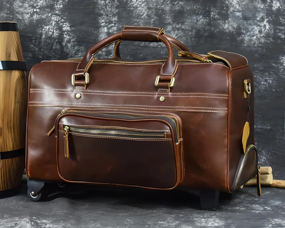 carry on bag leather